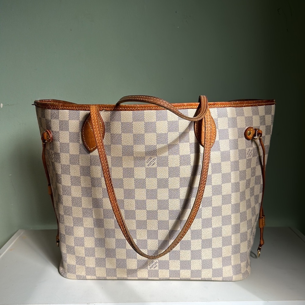 Louis Vuitton never full MM Damier azure